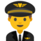 Man Pilot emoji on Google
